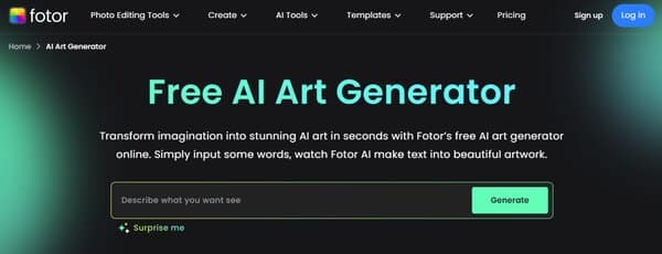 Fotor AI Art Generator