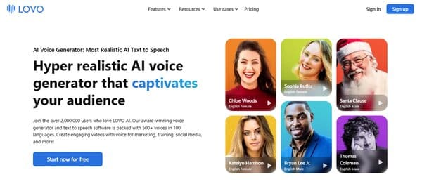 Lovo Voice Cloning Software