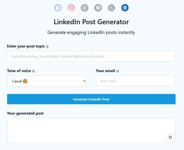Mention LinkedIn AI Post Generator