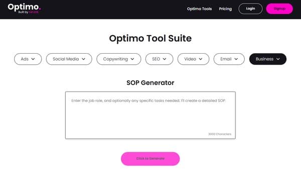 Optimo SOP Generator