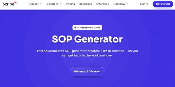 Scribe AI SOP Generator