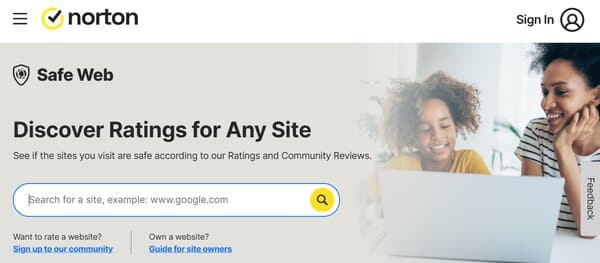 Norton URL Virus Scan