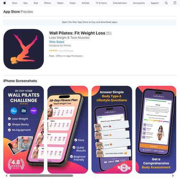 Wall Pilates Fit Weight Loss